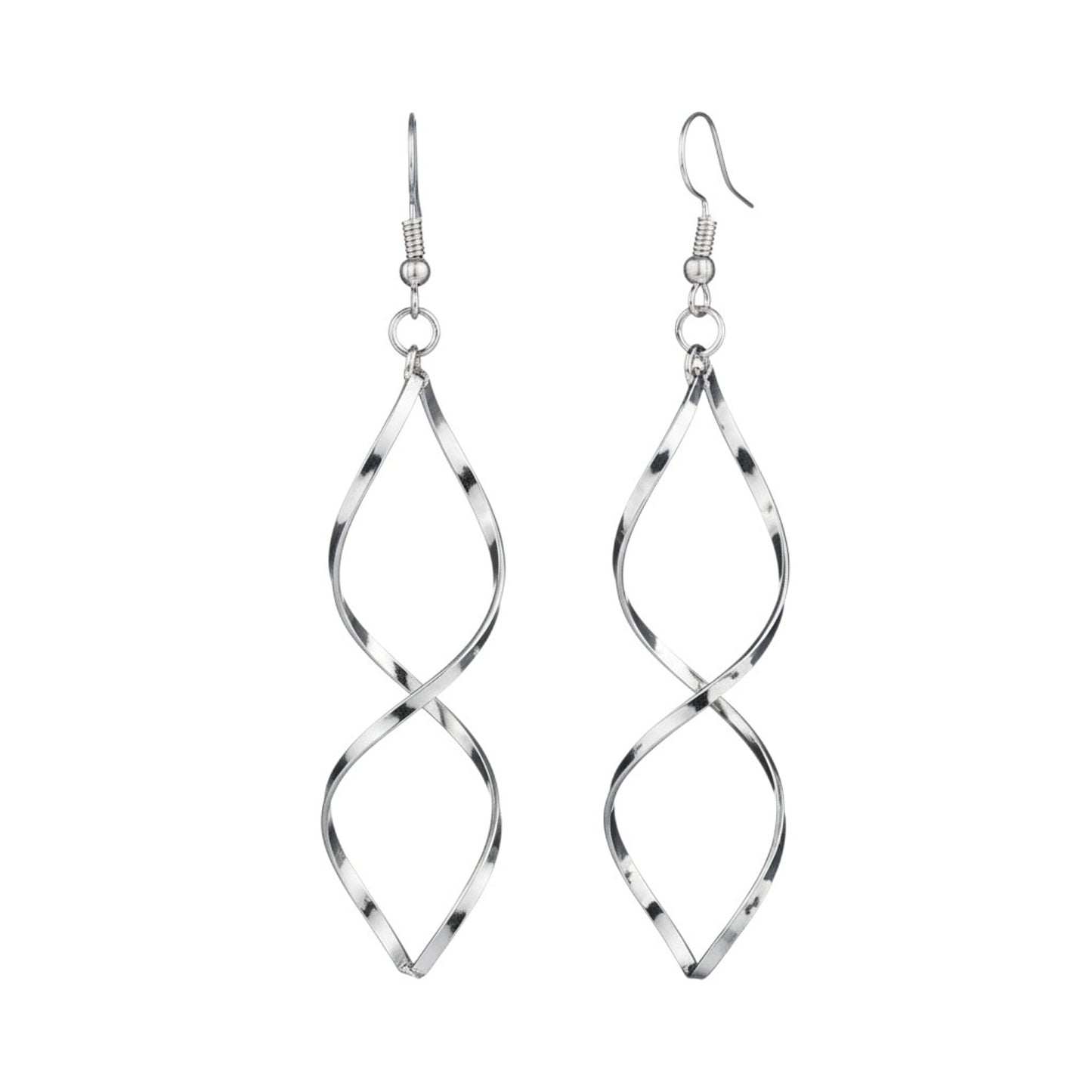 Ohrhänger Spiralen Silber Edelstahl Wasserfest Hypoallergen Damenohrringe