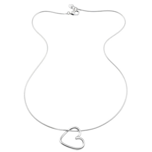 Halskette Herz Silber Damen Edelstahl Karma