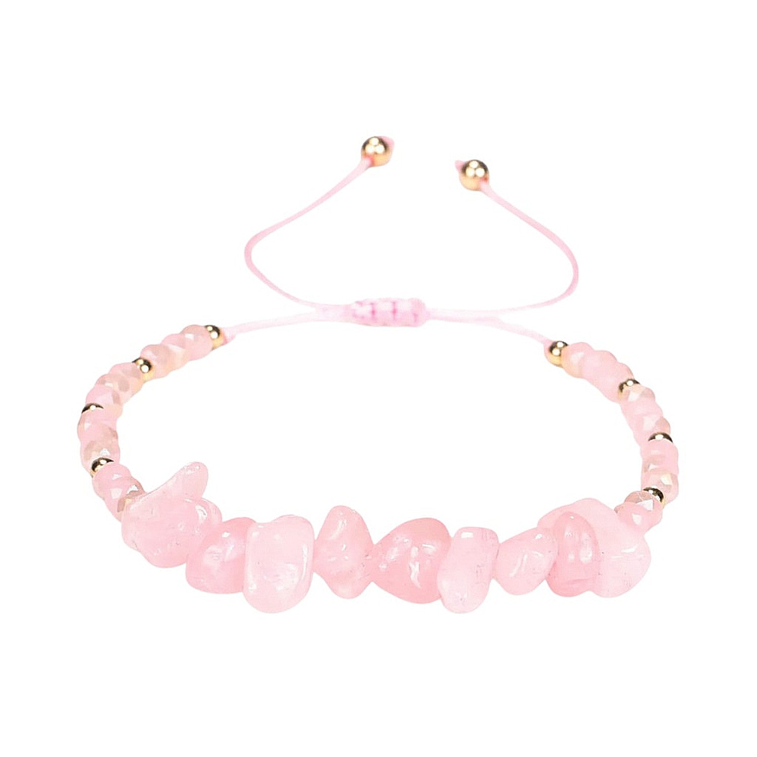 Armband Naturstein Rosa Unisex Natursteinarmband Karma