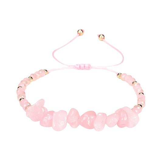 Armband Naturstein Rosa Unisex Natursteinarmband Karma