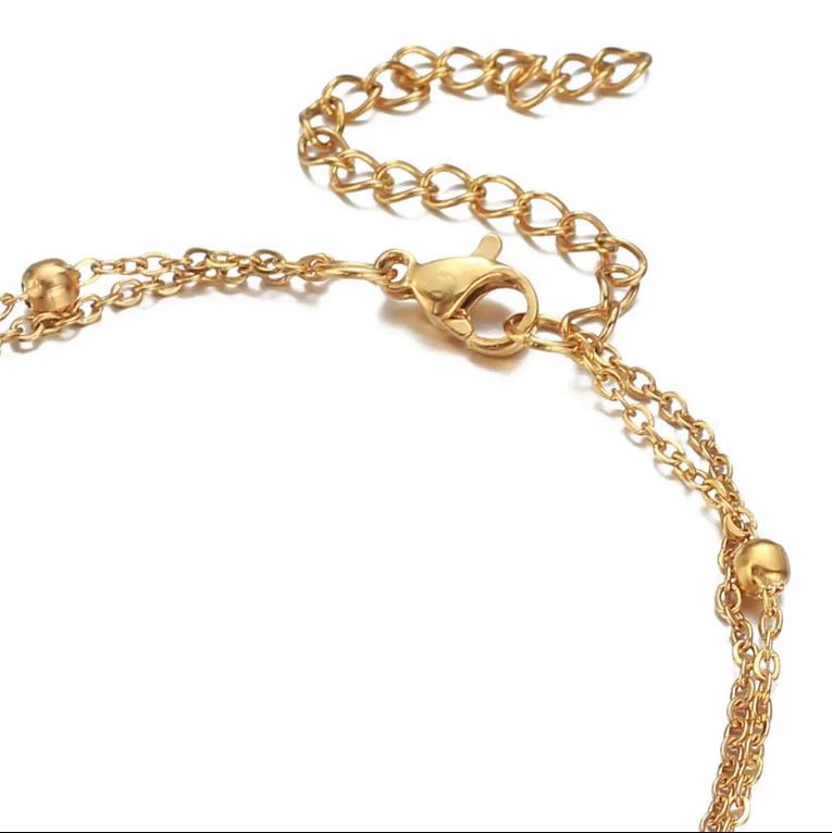 Fußkettchen Edelstahl mit Herz gold oder silber KARMA