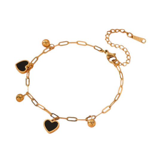Armband Herzen Gold Edelstahl KARMA
