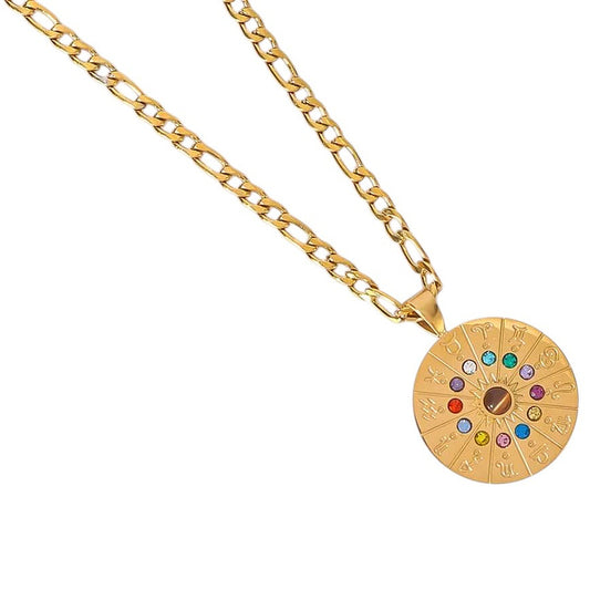 Halskette mit Medaillon Sternzeichen Gold KARMA