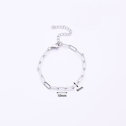 Gliederarmband Edelstahl Silber oder Gold KARMA