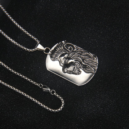 Halskette Löwe Silber Herren Edelstahl modern