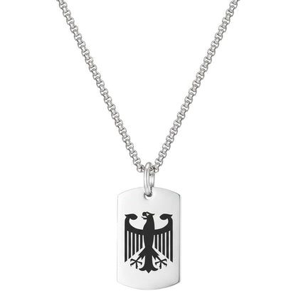 Halskette Adler Silber Edelstahl modern Herren Kette wasserfest hypoallergen Karma
