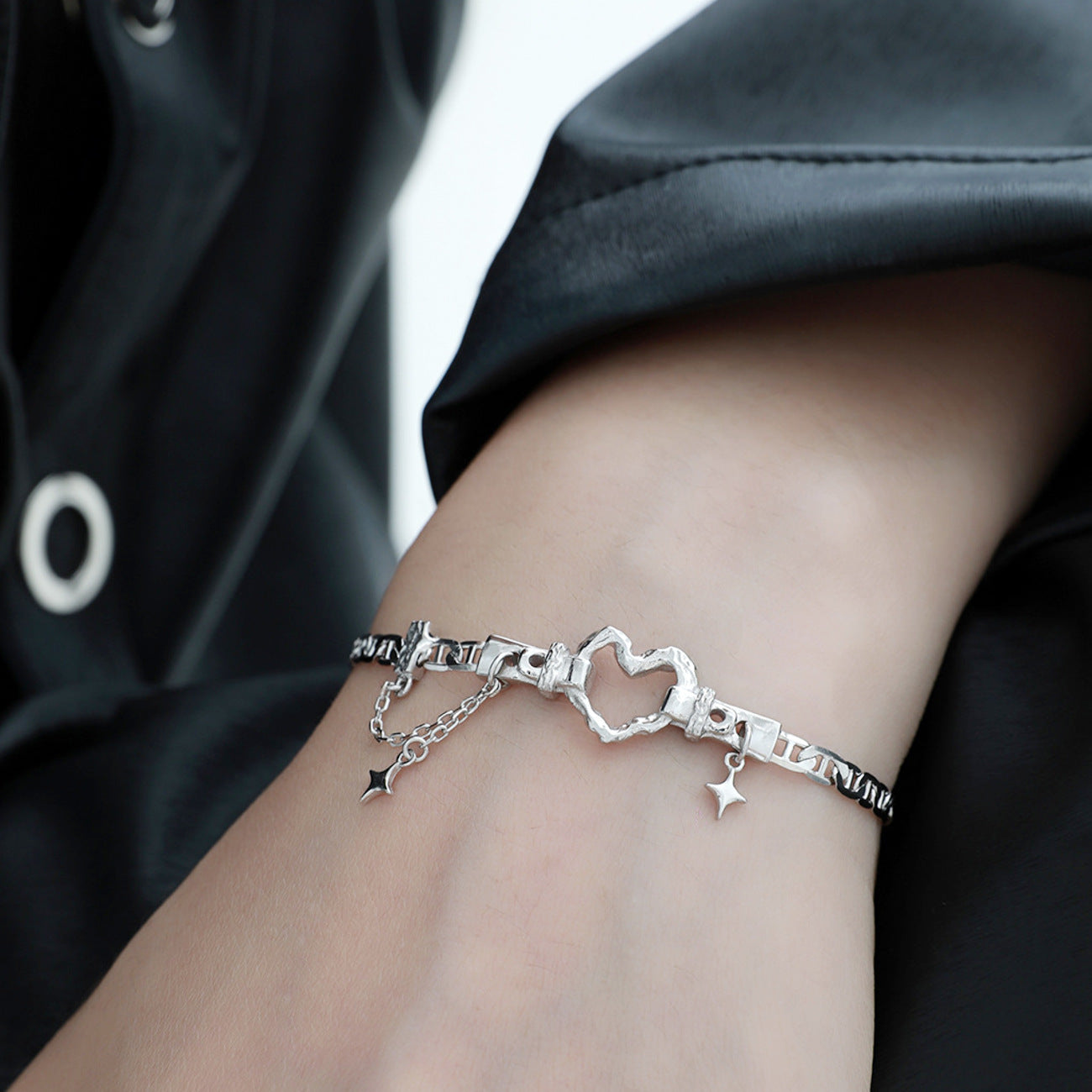 Damenarmband Silber 925 rhodiniert mit Herz KARMA
