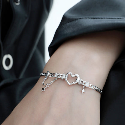 Damenarmband Silber 925 rhodiniert mit Herz KARMA