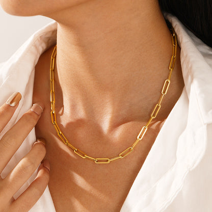 Halskette Edelstahl Gold Gliederkette KARMA
