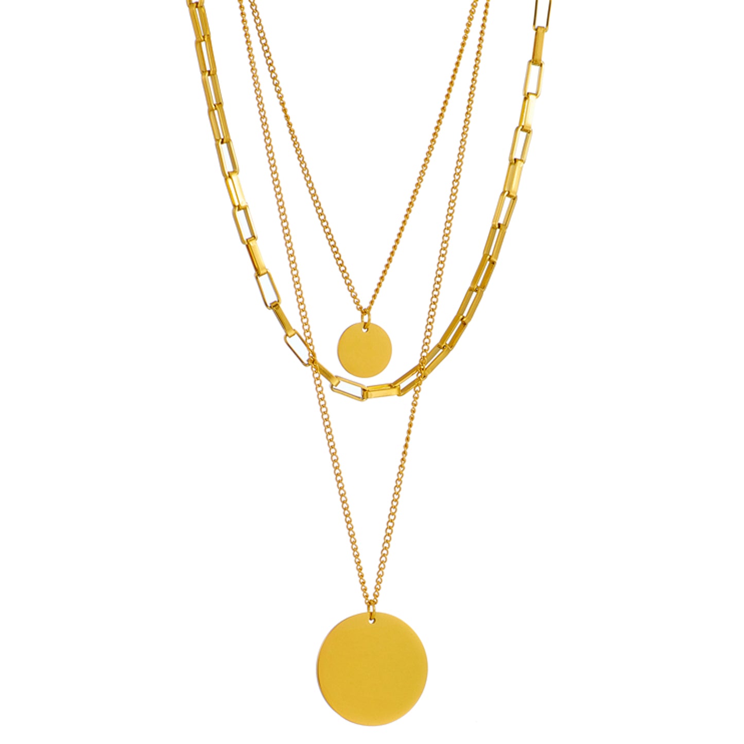 Layering Halskette Gold Edelstahl PVD beschichtet Schmuckbox Karma