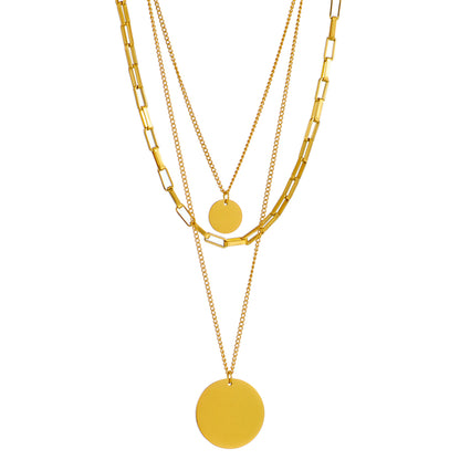 Layering Halskette Gold Edelstahl PVD beschichtet Schmuckbox Karma