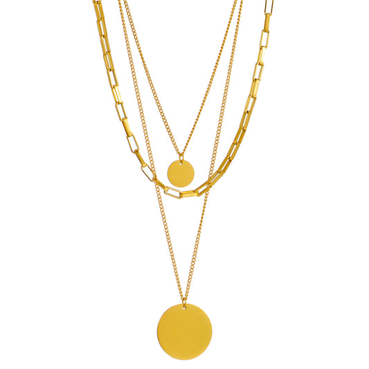 Layering Halskette Gold Edelstahl PVD beschichtet Schmuckbox Karma