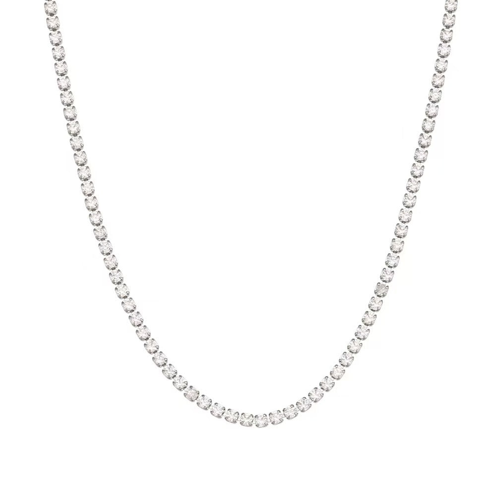 Damenkette mit Kristallen Silber 925 KARMA