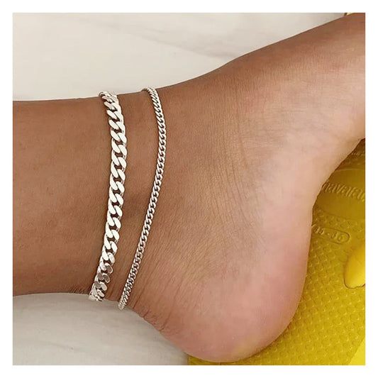 Fußkettchen Set Gold oder Silber KARMA