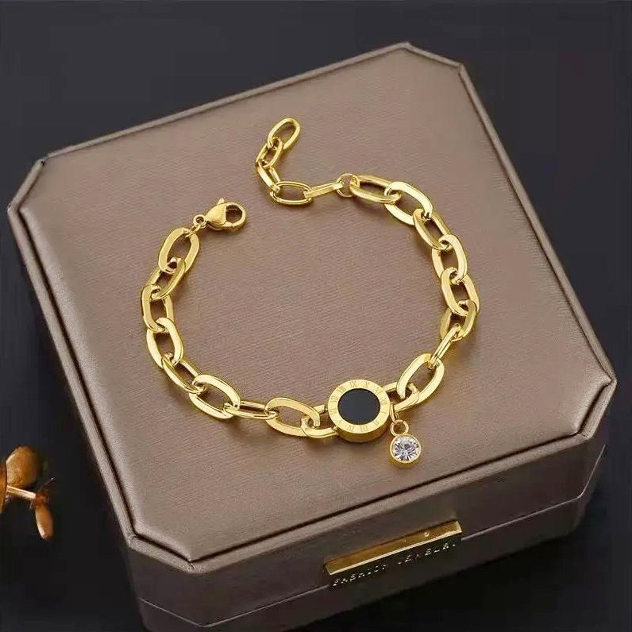 Schmuckset Gold Armband und Ohrringe Karma