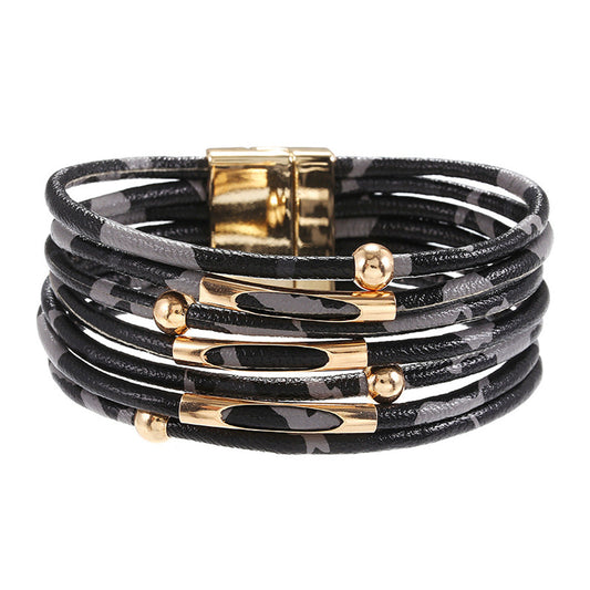 Armband Leo Weiß, Braun oder Schwarz KARMA