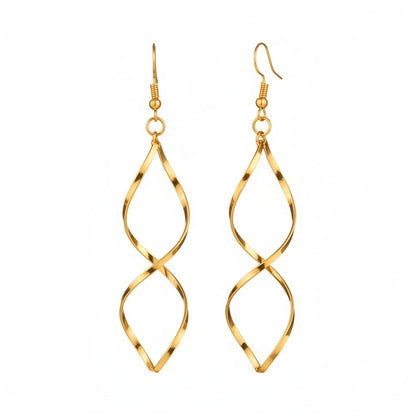 Ohrhänger Spiralen Gold 9,5 cm Damenohrringe Ohrringe modern Karma