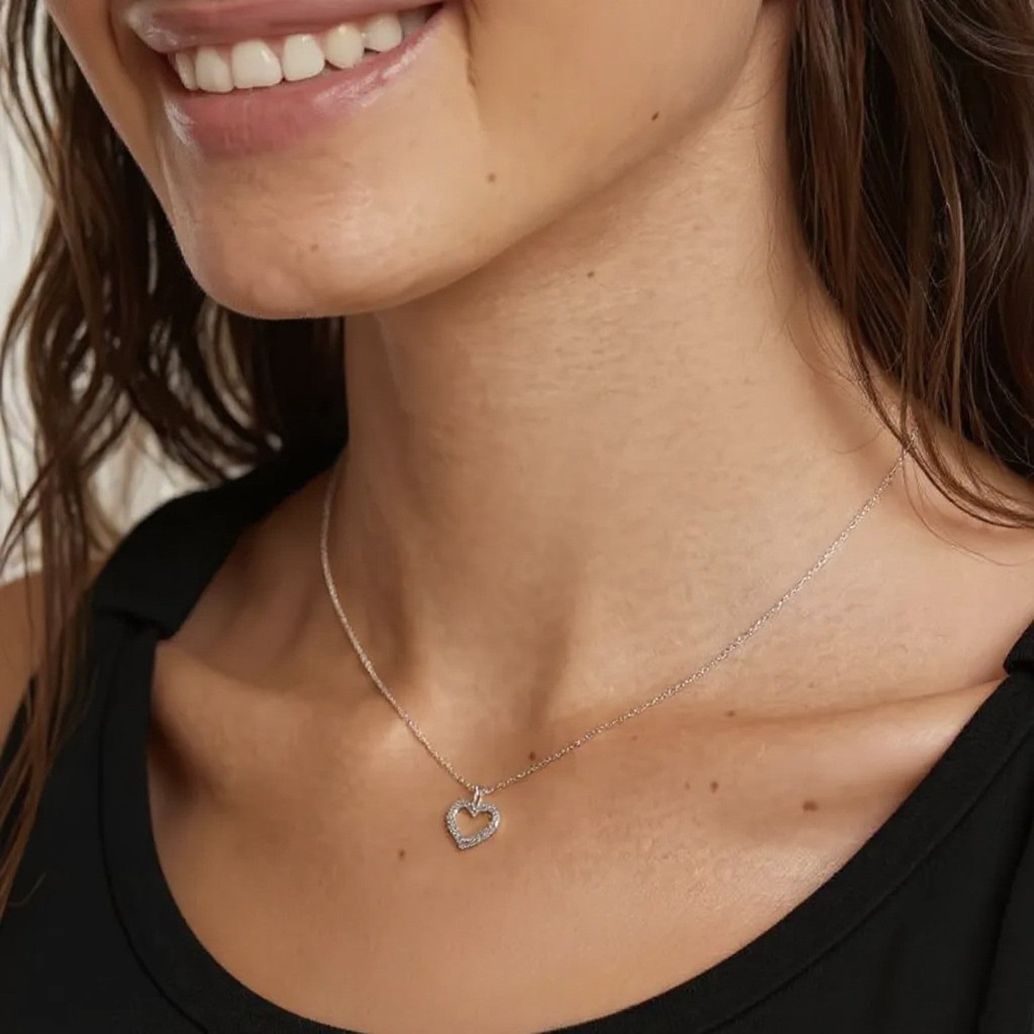 Halskette Damen mit Herzanhänger Silber 925 KARMA