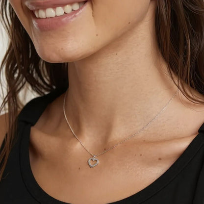 Halskette Damen mit Herzanhänger Silber 925 KARMA