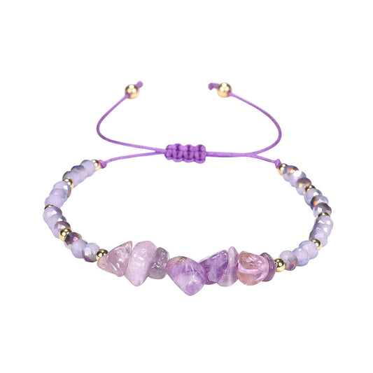 Armband Naturstein Lila Unisex Natursteinarmband Karma