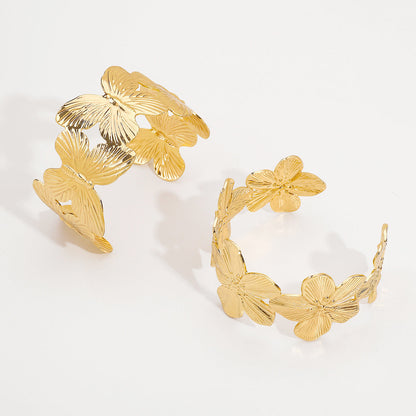 Damenarmreif Gold Schmetterling oder Blumen KARMA