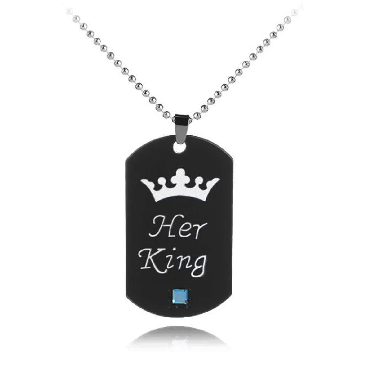 Partnerketten Queen King schwarz KARMA