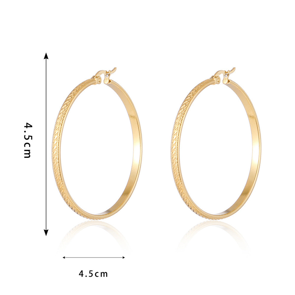 Ohrringe Creolen 4,5 cm Gold KARMA