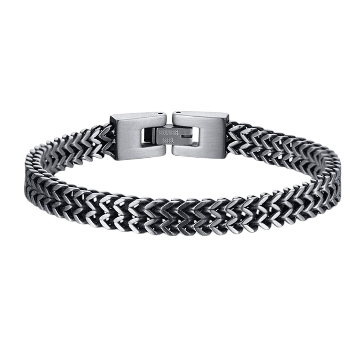 Armband Herren Edelstahl Gold, Silber, Schwarz od. Grau KARMA
