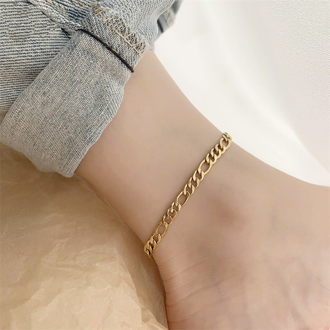 Fußkette Damen Silber oder Gold KARMA