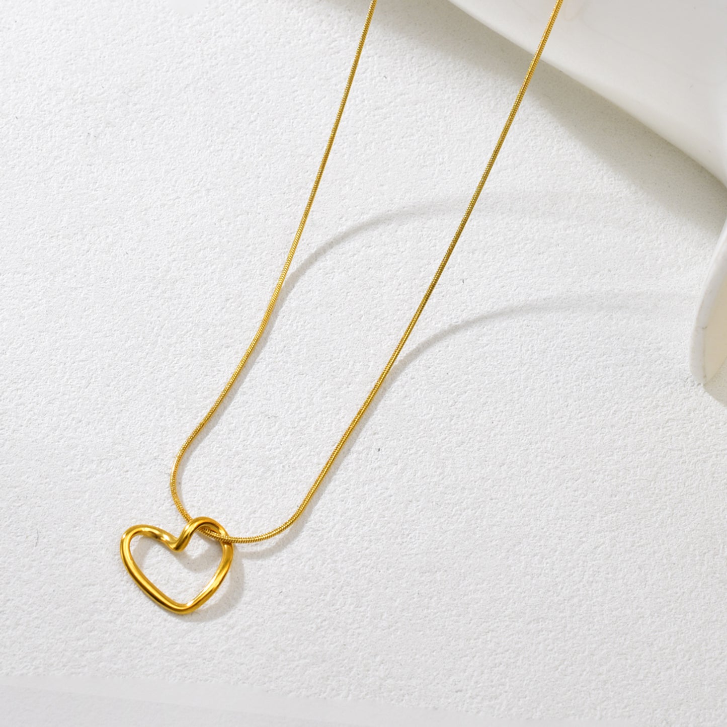 Halskette Herz Gold Damen Edelstahl Karma