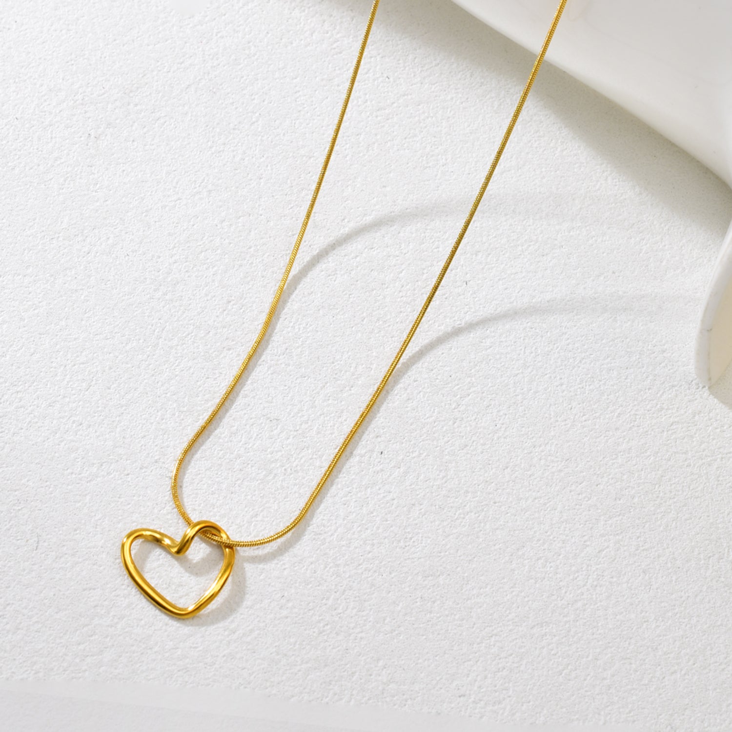 Halskette Herz Gold Damen Edelstahl Karma