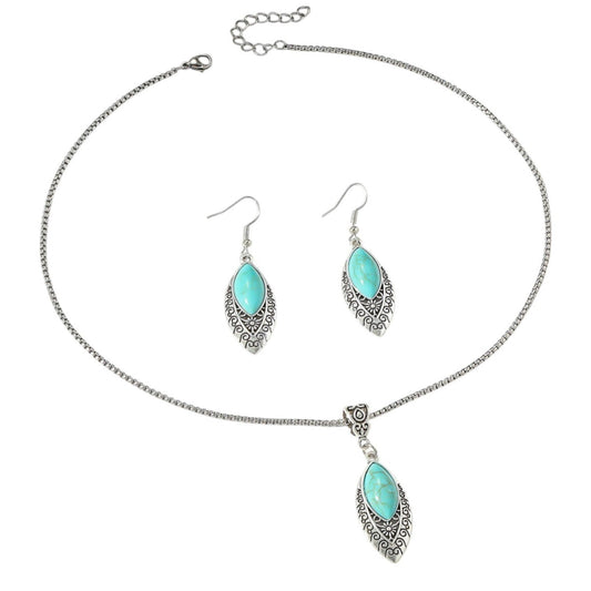 Schmuckset Boho Altsilber Türkis KARMA