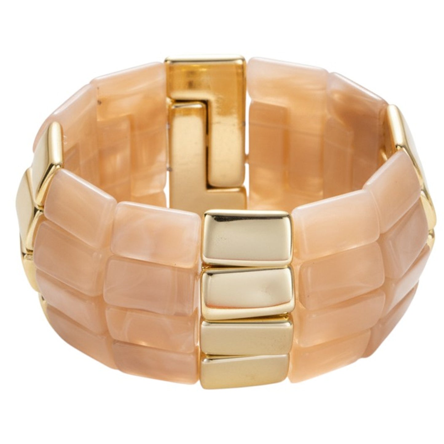 Breites Armband Damen Acryl vers. Farben modern dehnbar KARMA