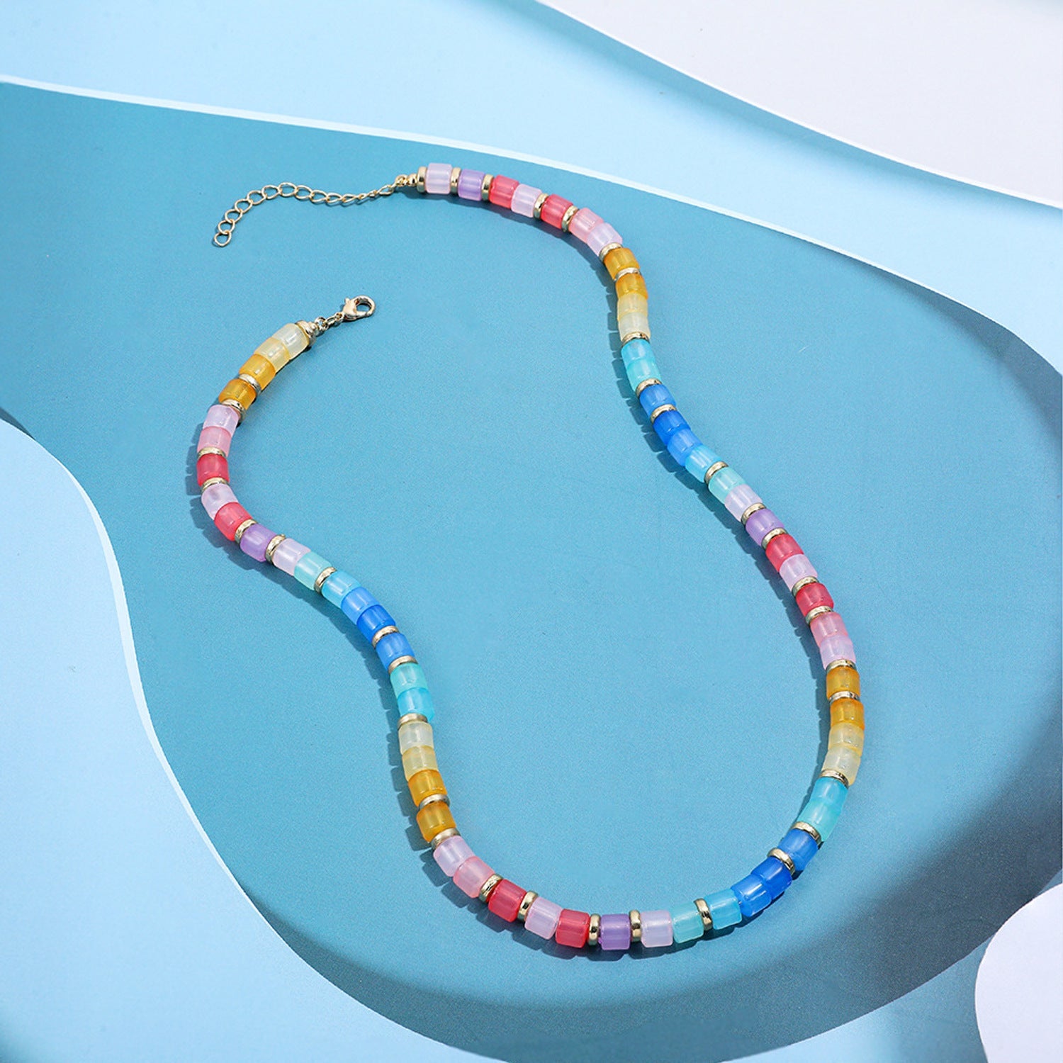 Schmuckset Halskette und Armband bunt KARMA