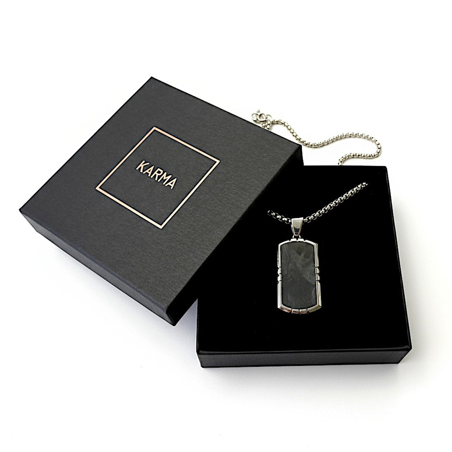 Halskette mit Anhänger für Herren aus Edelstahl KARMA
