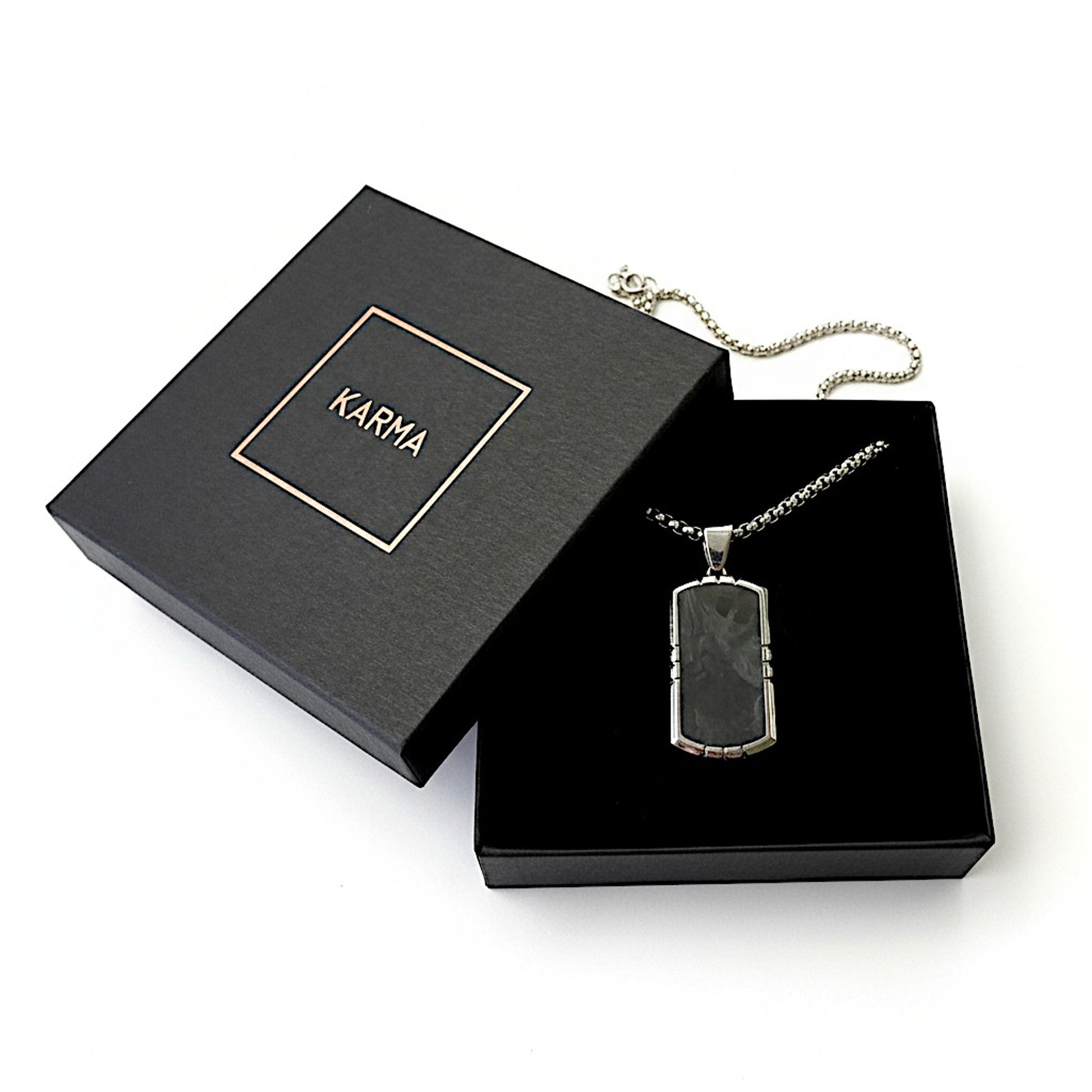 Halskette mit Anhänger für Herren aus Edelstahl KARMA
