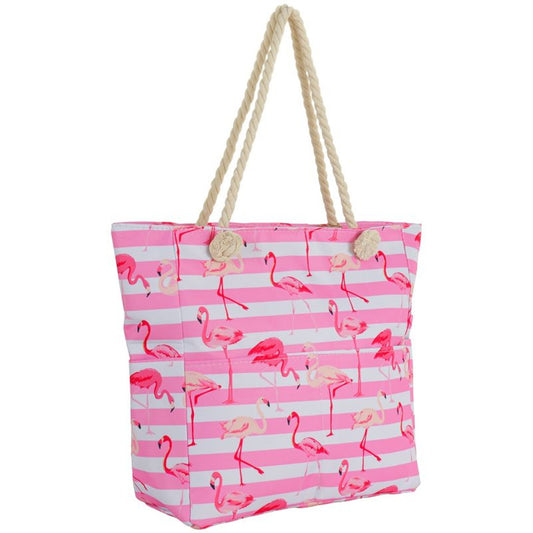 Strandtasche Flamingos Pink 51 cm modern Pooltasche Shopper Sommertasche Karma