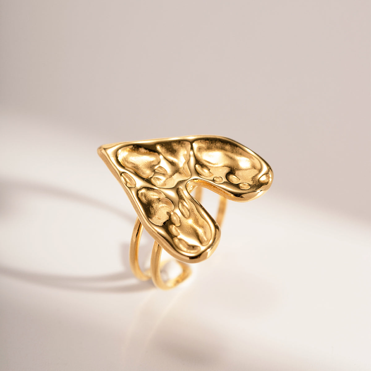 Damenring Herz Edelstahl Gold oder Silber KARMA