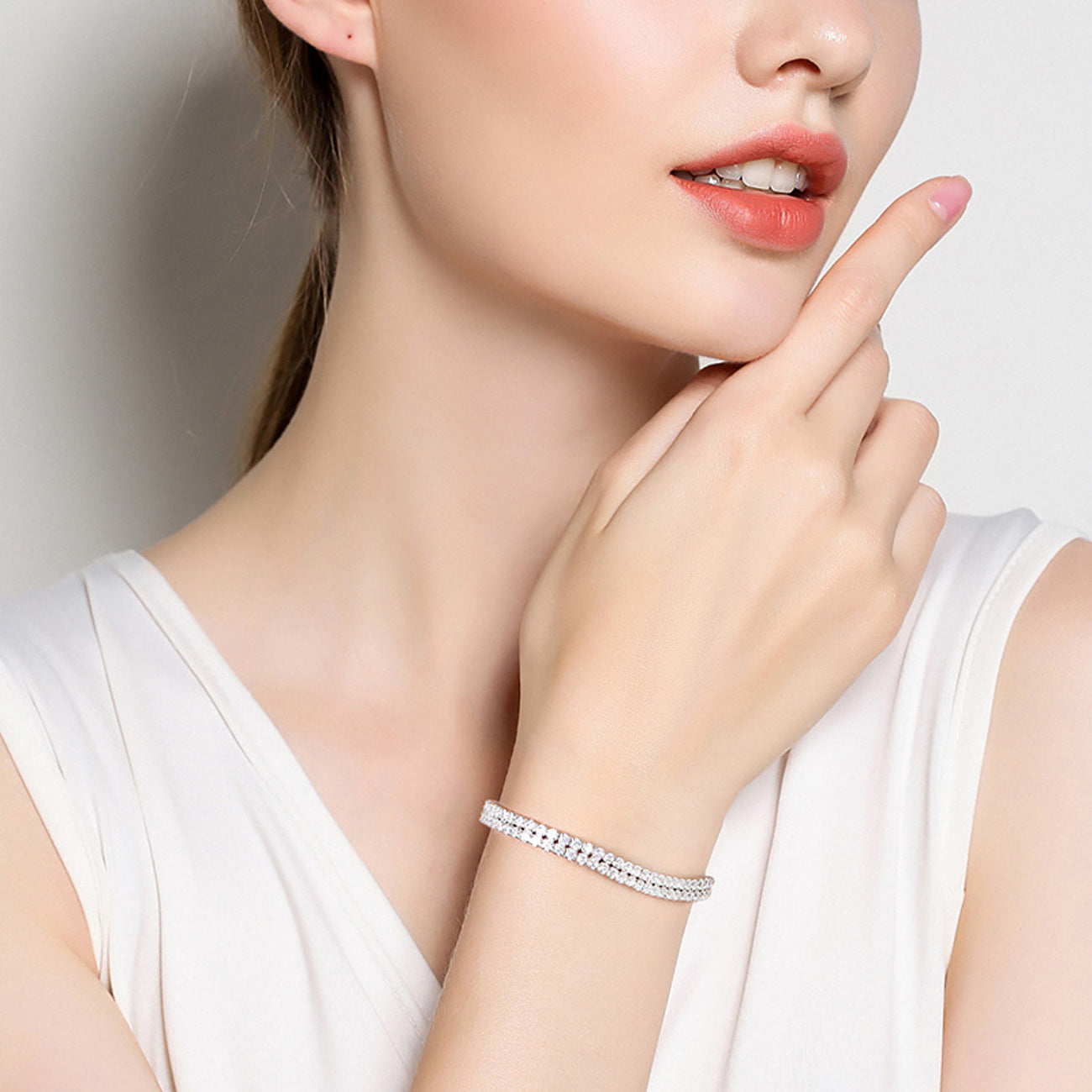 Damenarmband Silber 925 mit Zirkonia KARMA