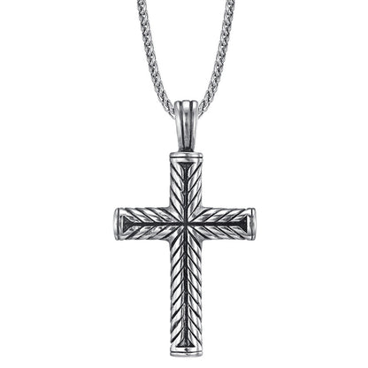 Edelstahl Halskette Herren Kreuz KARMA