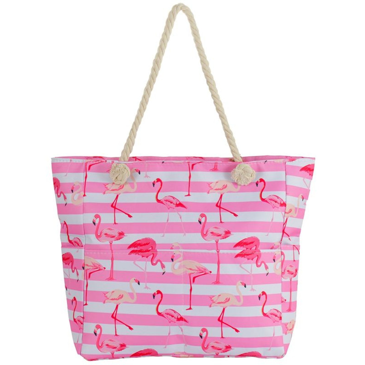 Strandtasche Flamingos Pink 51 cm modern Pooltasche Shopper Sommertasche Karma