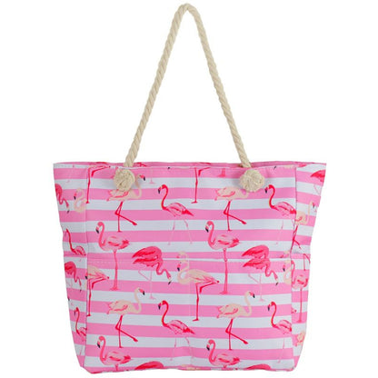 Strandtasche Flamingos Pink 51 cm modern Pooltasche Shopper Sommertasche Karma