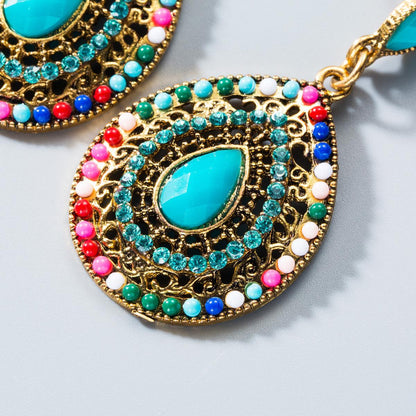 Bunte Ohrhänger Damen Boho 5 cm Ohrringe Karma