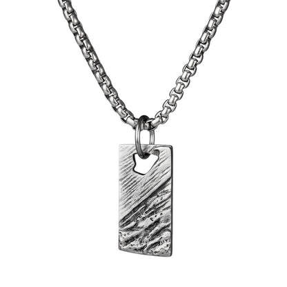 Kette Herren Silber Edelstahl mit Anhänger modern Herrenhalskette KARMA