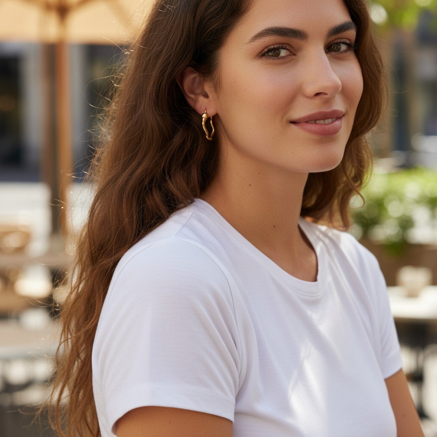 Creolen Gold Silber925 vergoldet Damenohrringe Ohrringe Damen KARMA