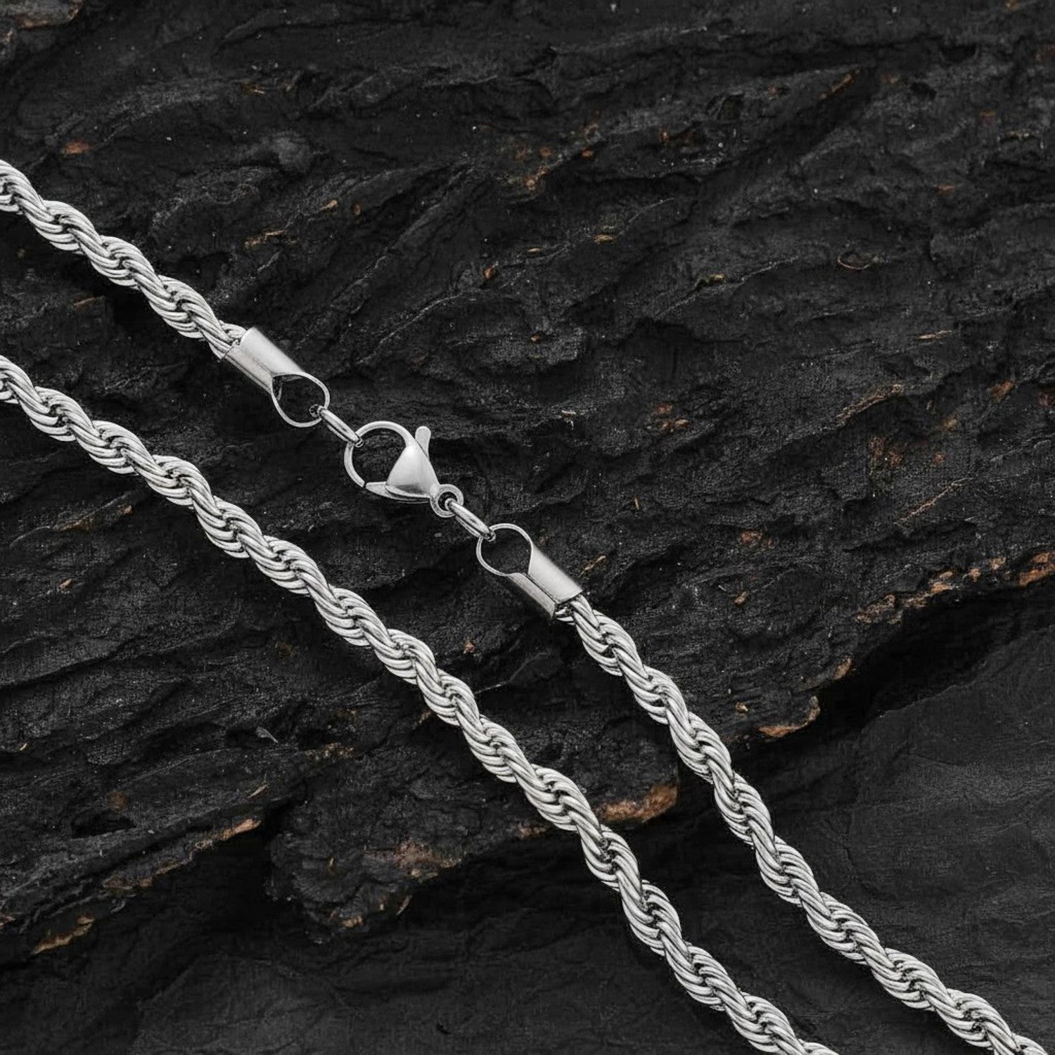Halskette Edelstahl Herren 6 mm modern Kette wasserfest hypoallergen rostfrei Karma