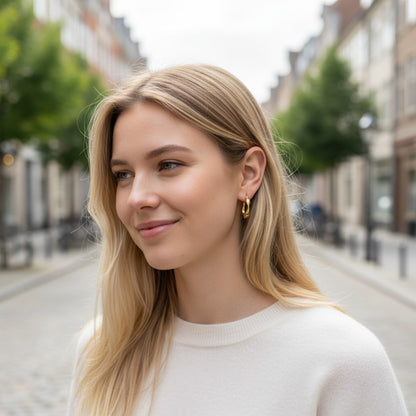 Creolen Gold Silber925 vergoldet Damenohrringe Ohrringe Damen KARMA