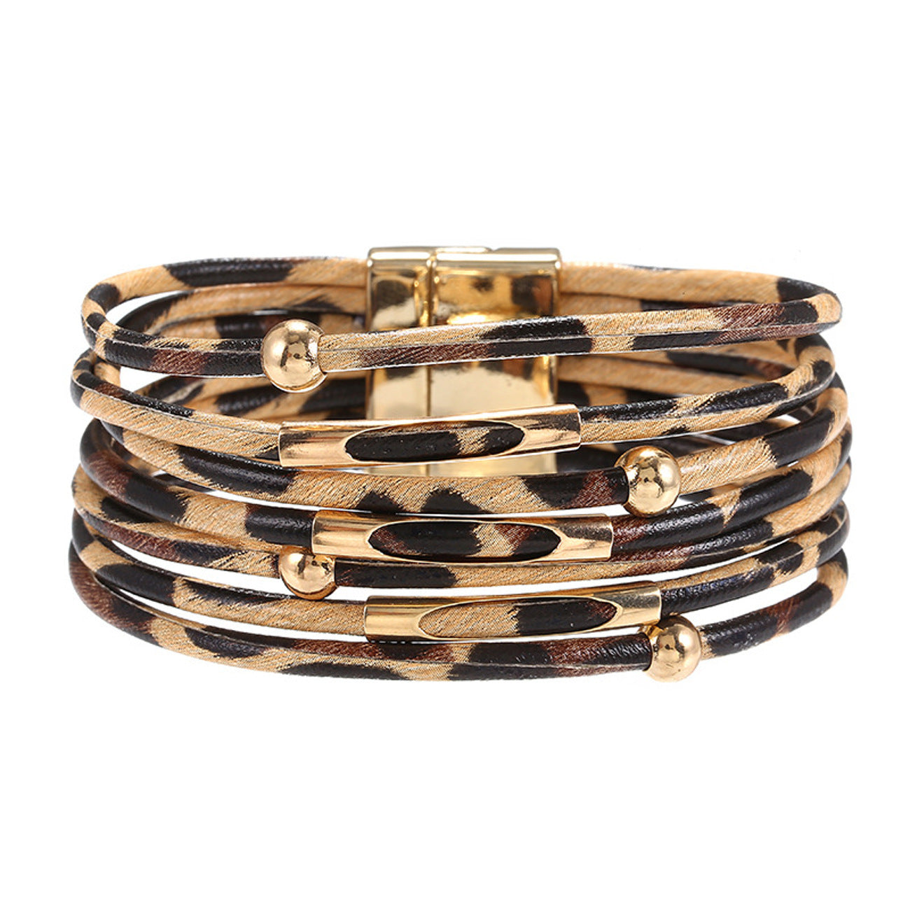 Armband Leo Weiß, Braun oder Schwarz KARMA