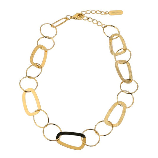 Lange Halskette Damen Gold modern 68 cm Damenhalskette Kette KARMA