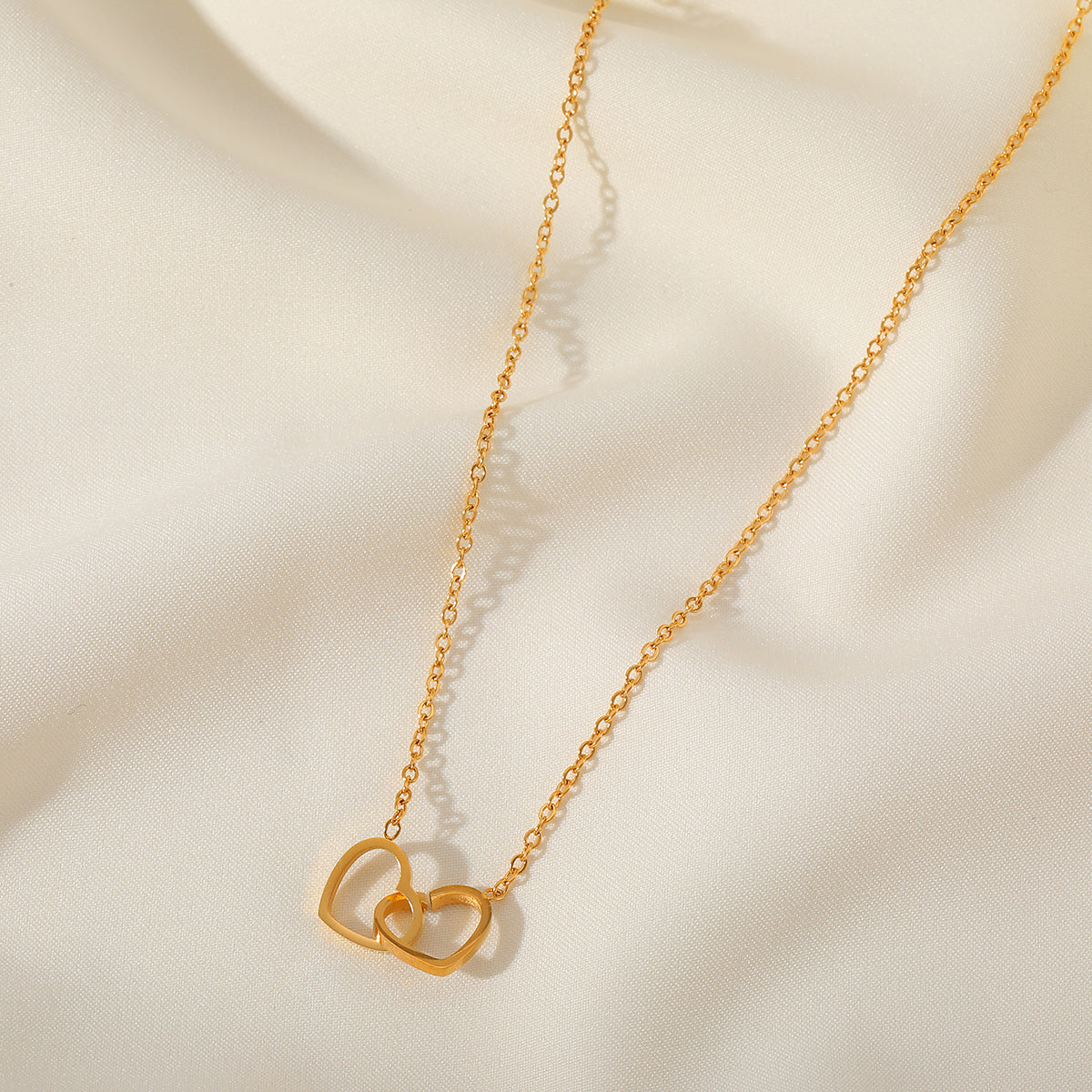 Halskette Damen Herzen Gold Karma